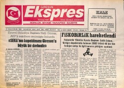 Giresun Ekspres Gazetesi 9 Haziran 2003 - Sekanın Kapatılması Giresuna Darbe GZ101485 - 1