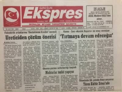 Giresun Ekspres Gazetesi - 9 Kasım 2004 - Yırtmaya Devam Edeceğiz GZ32176 - 1