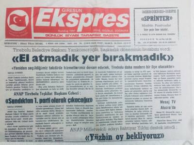 Giresun Ekspres Gazetesi 9 Nisan 1999 - El Atmadık Yer Bırakmadık GZ40703 - 1