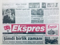 Giresun Ekspres Gazetesi 9 Nisan 2016 - Kerim AksuŞimdi Birlik Zamanı GZ43205 - 1