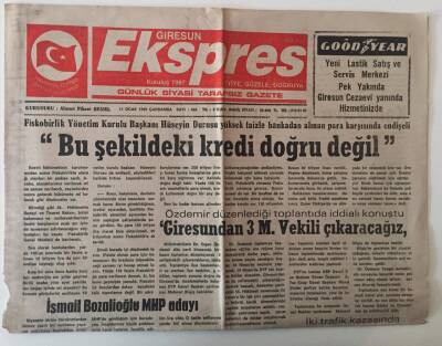 Giresun Exspres Gazetesi 13 Ocak 1999 - Bu Şekildeki Kredi Doğru Değil GZ31195 - 1