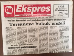 Giresun Exspres Gazetesi 23 Aralık 2004 - Hukuk Engeli Tireboluya Tersane Yapılmaz GZ10110 - 1