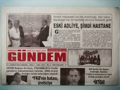 Giresun Gündem 21 Haziran 2006 Eski Adliye Şimdi Hastane -GZ14739 - 1