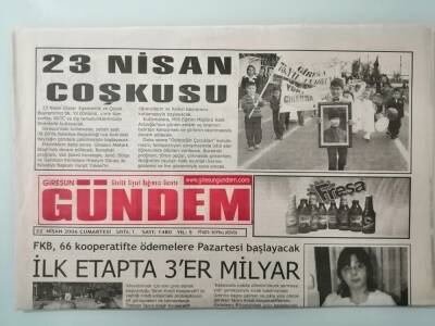 Giresun Gündem 22 Nisan 2006 İlk Etapta 3Er Milyar -GZ14738 - 1