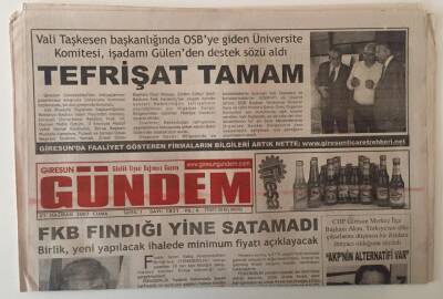 Giresun Gündem Gazetesi 1 Haziran 2007 - FKB Fındığı Yine Satamadı GZ31167 - 1