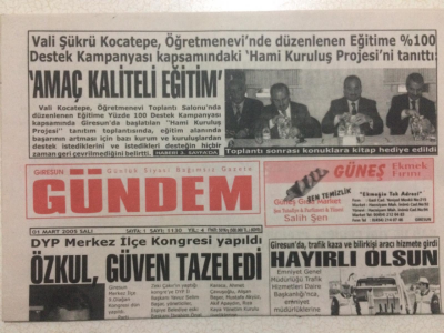 Giresun Gündem Gazetesi 1 Mart 2005 - DYP Merkez İlçe Kongresi Yapıldı Özkul, Güven Tazeledi GZ24013 - 1