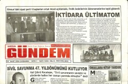 Giresun Gündem Gazetesi 1 Mart 2006 - İktidara Mültimatom GZ101537 - 2