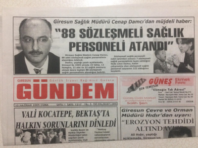 Giresun Gündem Gazetesi 10 Haziran 2005 - Yeşil Beyaz Aşkına Sandık Başına GZ24083 - 1