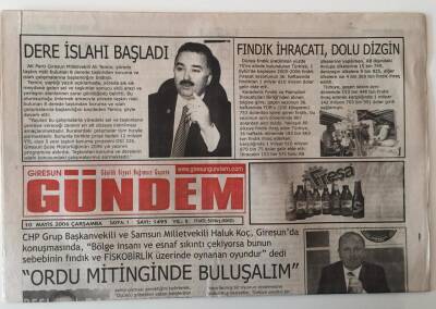 Giresun Gündem Gazetesi 10 Mayıs 2006 - Ordu Mitinginde Buluşalım GZ28815 - 1
