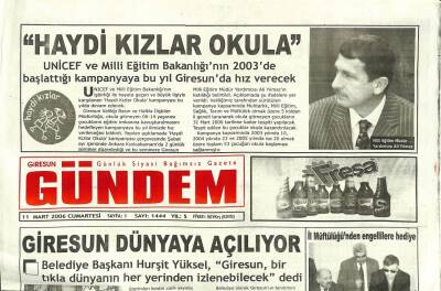 Giresun Gündem Gazetesi 11 Mart 2006 - Giresun Dünyaya Açılıyor - Bulancakspor , Yarın Ankarada KREDİ Arayacak GZ109303 - 1