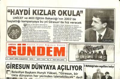 Giresun Gündem Gazetesi 11 Mart 2006 - Giresun Dünyaya Açılıyor GZ101538 - 1