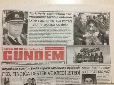 Giresun Gündem Gazetesi 11 Nisan 2006 - Kırsal Kesime Hibe GZ35473 - 1