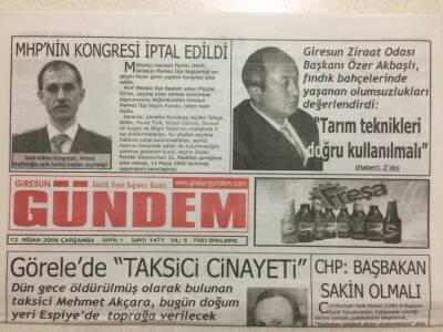 Giresun Gündem Gazetesi 12 Nisan 2006 - MHPnin Kongresi İptal Edildi GZ35472 - 1