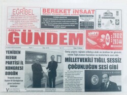 Giresun Gündem Gazetesi - 14 Eylül 2019 - Milletvekili Tığlı Sessiz Çoğunluğun Sesi Gibi GZ46343 - 1