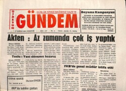 Giresun Gündem Gazetesi 14 Haziran 2003 - AktenAz Zamanda Çok İş Yaptık GZ101553 - 1