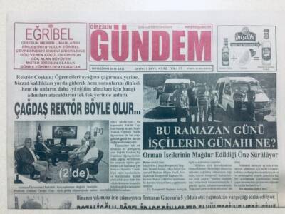 Giresun Gündem Gazetesi 14 Haziran 2016 - Çağdaş Rektör Böyle Olur GZ43220 - 1