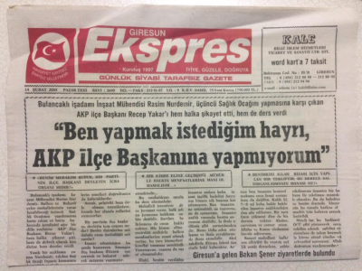 Giresun Gündem Gazetesi 14 Şubat 2005 - Mhpnin Tarım Eleştirisi GZ24124 - 1