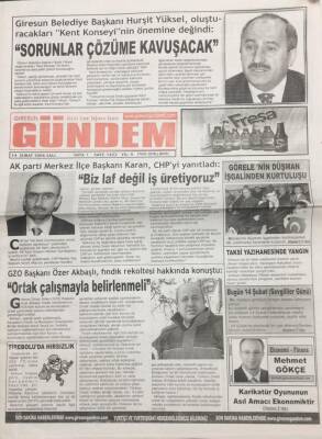 Giresun Gündem Gazetesi 14 Şubat 2006 Dokuzgöz Tesislerinin Kötü Kaderi GZ30939 - 1