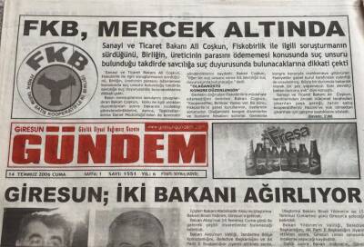 Giresun Gündem Gazetesi 14 Temmuz 2006-Kulakkayanın Artık Bir Oteli Var GZ45712 - 1