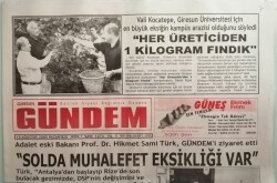Giresun Gündem Gazetesi 15 Ağustos 2005 En Zengin Maden Kaynakları Karadenizde - GZ44264 - 1