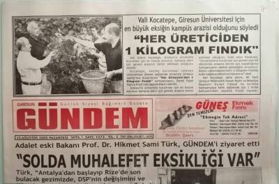 Giresun Gündem Gazetesi 15 Ağustos 2005 En Zengin Maden Kaynakları Karadenizde - GZ44264 - 1