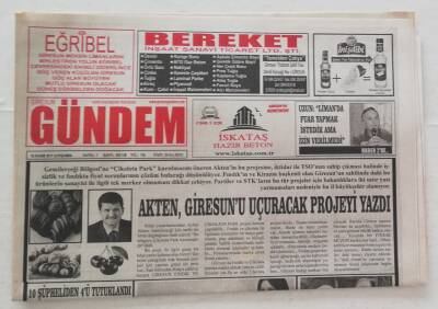 Giresun Gündem Gazetesi 15 Kasım 2017 -İşte İyi Partinin Giresun İlçe Başkanları- GZ45984 - 1