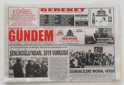 Giresun Gündem Gazetesi 15 Ocak 2018 -Muhittin Oğuztürk Hızlı Başladı- GZ45976 - 2