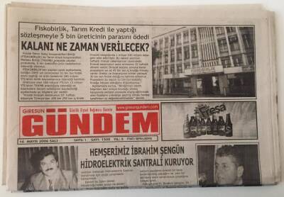 Giresun Gündem Gazetesi - 16 Mayıs 2006 - Hemşerimiz İbrahim Şengün Hidroelektrik Santrali Kuruyor - GZ43782 - 2