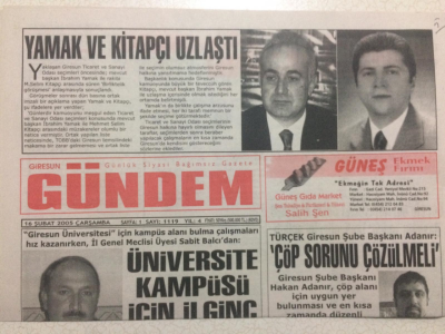 Giresun Gündem Gazetesi 16 Şubat 2005 - Çöp Sorunu Çözülmeli GZ24100 - 1