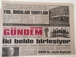 Giresun Gündem Gazetesi - 16 Şubat 2008 - İki Belde Birleşiyor Göreleye Bağlı Köprübaşı Ve Aydınlar Beldeleri Birleşiyor - GZ43686 - 2