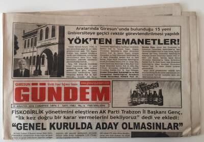 Giresun Gündem Gazetesi 19 Ağustos 2006 - YÖKten Giresun Üniversitesine Geçici Rektör Görevlendirmesi GZ28879 - 1