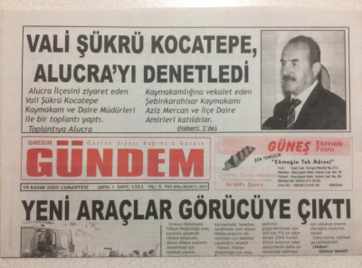 Giresun Gündem Gazetesi 19 Kasım 2005 - Giresun Belediyesi Yeni Araçlar Görücüye Çıktı GZ24054 - 1