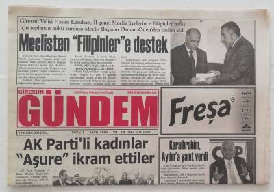 Giresun Gündem Gazetesi 19 Kasım 2013 -Şen , Adaylığını Açıkladı- GZ45988 - 2