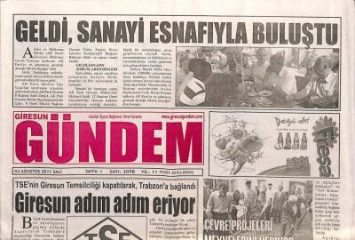 Giresun Gündem Gazetesi 2 Ağustos 2011 - Mehmet Geldi Sanayi Esnafıyla Buluştu GZ108086 - 1