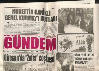 Giresun Gündem Gazetesi 2 Eylül 2011 - Giresunda Zafer Coşkusu GZ108776 - 1