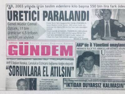 Giresun Gündem Gazetesi 2 Temmuz 2004 - Sorunlara El Atılsın GZ41692 - 1