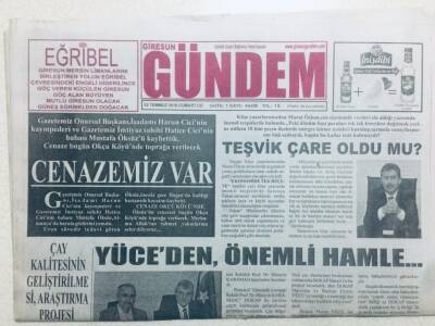 Giresun Gündem Gazetesi 2 Temmuz 2016 - Ekrem Yüceden Önemli Hamle GZ43213 - 2