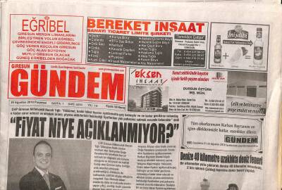 Giresun Gündem Gazetesi 20 Ağustos 2018 - Bir Efsaneden Yola Çıkılarak Denize 40 Kilometre Mesafede,2 Bin Rakımlı Çaldağ Tepesine Deniz Feneri Yapıldı GZ93775 - 1