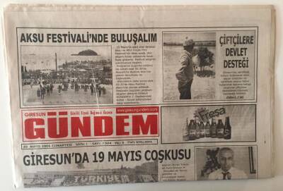 Giresun Gündem Gazetesi 20 Mayıs 2006 - Aksu Festivalinde Buluşalım GZ31191 - 1