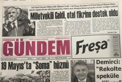 Giresun Gündem Gazetesi 20 Mayıs 2014-19 Mayısta Soma Hüznü GZ45265 - 2