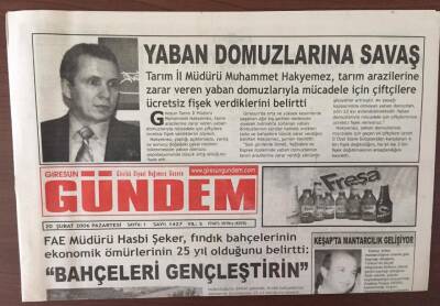 Giresun Gündem Gazetesi 20 Şubat 2006 - Fındık Güzelleştiriyor GZ6913 - 1