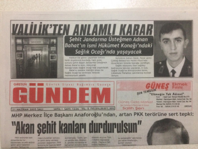 Giresun Gündem Gazetesi 21 Haziran 2005 - Valilikten Anlamlı Karar GZ24082 - 1