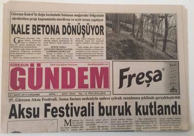Giresun Gündem Gazetesi - 21 Mayıs 2014 - 37. Giresun Aksu Festivali Soma Faiası Nedeniyle Buruk Kutlandı - GZ43779 - 1