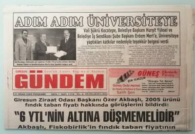 Giresun Gündem Gazetesi 21 Nisan 2005 Emniyetten Pasaport Uyarısı -GZ33212 - 1