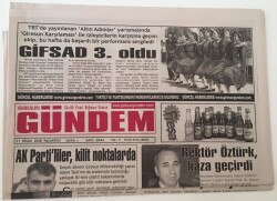 Giresun Gündem Gazetesi - 21 Nisan 2008 - Gifsat 3. Oldu - GZ43687 - 1
