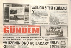 Giresun Gündem Gazetesi 21 Şubat 2006 - Giresuna 41 Trilyon GZ101522 - 1