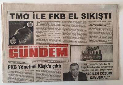 Giresun Gündem Gazetesi 22 Eylül 2006 - FKB Yönetimi Köşke Çıktı GZ28788 - 1