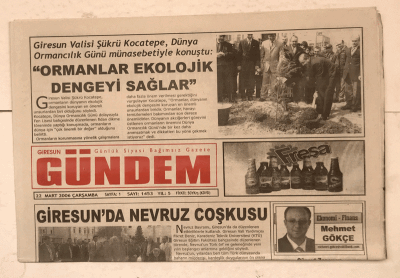 Giresun Gündem Gazetesi 22 Mart 2006 - Faciaya Kıl Payı GZ7764 - 1