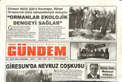Giresun Gündem Gazetesi 22 Mart 2006 - Giresunda Nevruz Coşkusu GZ108785 - 1