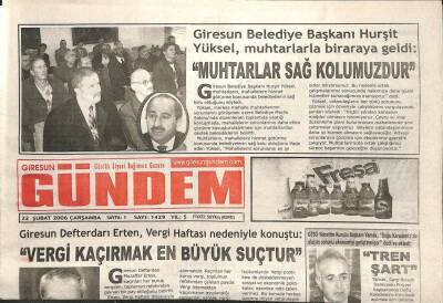 Giresun Gündem Gazetesi 22 Şubat 2006 - Fındıkta İki Yeni Tür GZ101524 - 1